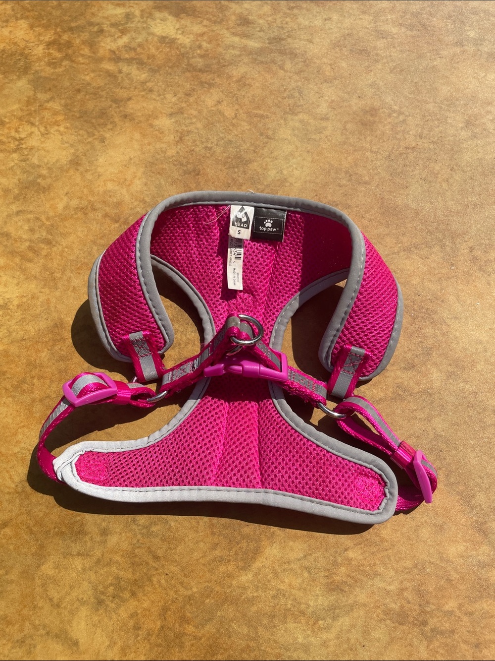 Top Paw Dog Pink Reflective Mesh Harness - Size S